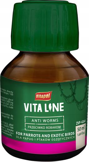 Витамины Vitapol Vitaline Anti Worms, для экзотических птиц, 0.05 кг