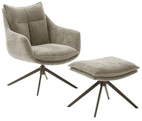 Krėslas su kojų atrama MC Akcent Parker PKLS60CX, smėlio ruda sp., 79 cm x 75 cm x 89 cm