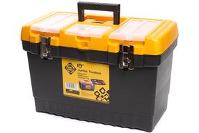 Įrankių dėžė Forte Tools JMT-19, 48.6 cm x 26.7 cm x 32 cm, juoda/geltona