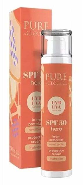 Päevituse hoolduskreem tooted näole Clochee Pure Moisturizing SPF50, 50 ml