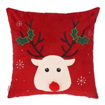 Kalėdinis dekoratyvinės pagalvėlės užvalkalas Homla Reindeer, raudona sp., 45 cm x 45 cm