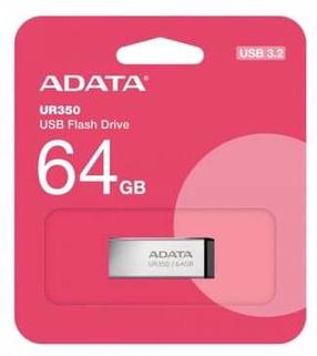 USB mälupulk Adata UR350 852345, must v./kroom v., 64 GB