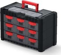 Organizatorius - dėklas įrankiams Prosperplast KMC303, 40 cm x 20 cm x 26 cm, juoda sp./raudona sp.