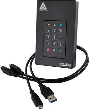 Жесткий диск Apricorn Aegis Fortress L3, HDD, 2 TB, черный цв.
