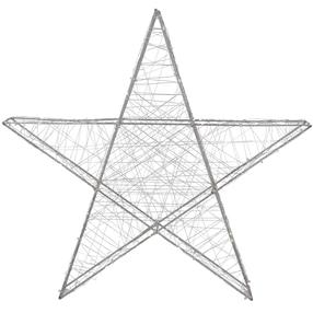 Dekoracija "Žvaigždė" Springos CL4127 su LED apšvietimu, 55 cm, 57.5 cm, sidabro sp.