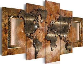 Akrilo stiklo reprodukcija Artgeist Steel Map, 40 cm x 100 cm