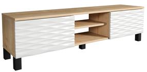 ТВ стол Kalune Design Linda, белый цв./дерева цв., 150 см x 35 см x 40.3 см
