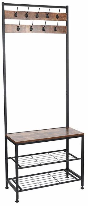 Prieškambario spinta Kuchinox Jacob, ruda/juoda, 70 cm x 32 cm x 180 cm