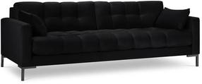 Sofa Micadoni Home Mamaia Velvet, juoda sp., 177 x 92 cm x 75 cm