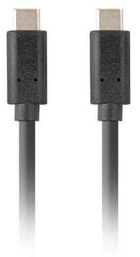 Vads Lanberg CA-CMCM-32CU-0018-BK USB Type-C Vīrietis, USB Type-C Vīrietis, 1.8 m, melna krās.
