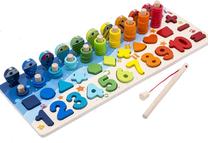 Lavinimo žaislas Wooden Math Game, 5 cm, įvairių spalvų