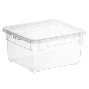 Daiktadėžė su dangčiu Rotho Clear, 2 l, skaidri sp., 19 x 16.5 x 9 cm