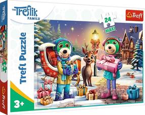 Puzle Trefl The Treflik Family Wintertime 14360, 40 cm x 60 cm, 24 gab., daudzkrāsaina