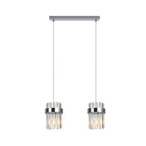 Lampa karināms Light Prestige Vetro, E14, 2 x 10 W, caurspīdīga krās. / hroma krās., 14 x 20 cm