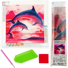 Dimantu mozaīka Martom Dolphins TG64203-7, daudzkrāsaina