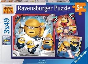 Puzle 3in1 Ravensburger Despicable Me 4 12001061, 21 cm x 21 cm, 147 gab., daudzkrāsaina