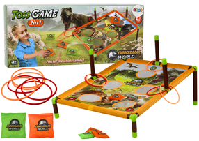 Mērķa mešanas spēle Toss Game 2in1 Dinosaur World, daudzkrāsaina