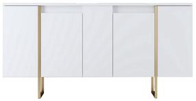 Spintelė Kalune Design Luxe 618BLY1179, aukso sp./balta sp., 35 cm x 160 cm x 80 cm