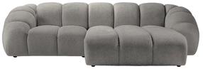 Kampinė sofa Micadoni Home Diana Bub7, pilka sp., dešininė, 294 x 182 cm x 72 cm