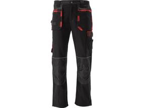 Darbo kelnės vyrams Yato Rebar YT-79365, juoda sp./raudona sp., 2XL dydis