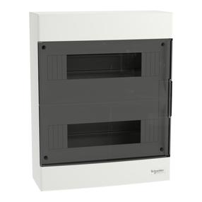 Modulinis skydas Schneider Electric EASY9, virštinkinis, IP40, 24 mod., balta sp./juoda sp.
