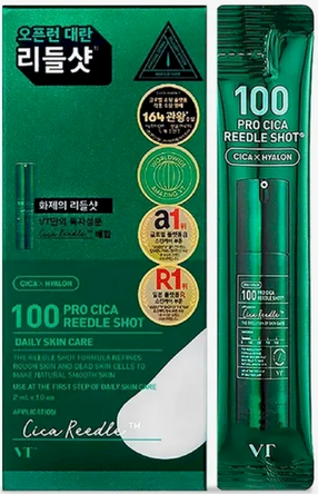 Сыворотка для лица, набор VT Cosmetics Pro Cica Reedle Shot 100, 200 мл, 10 шт.