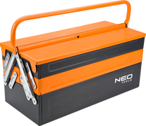 Įrankių dėžė NEO 84-100, 45 cm x 20 cm x 21 cm, oranžinė sp./pilka sp.