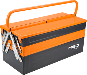 Įrankių dėžė NEO 84-100, 45 cm x 20 cm x 21 cm, oranžinė sp./pilka sp.