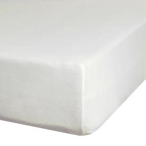 Voodilina Jersey D91, kreemjasvalge, 120 x 200 cm, kummiga