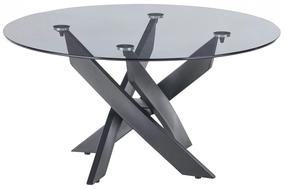 Kavos staliukas MCakcent Kopenhagen, skaidri sp./juoda sp., 80 cm x 80 cm x 45 cm