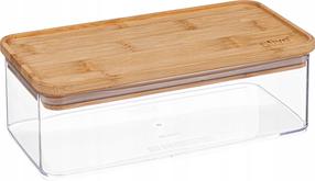Birių produktų indas 5five Eske, 1 l, 20.4 cm x 10 cm, skaidri sp./ruda sp.
