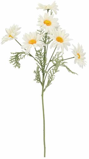 Dirbtinė gėlė, ramunės Home4you In Garden, balta sp./geltona sp./žalia sp., 55.5 cm