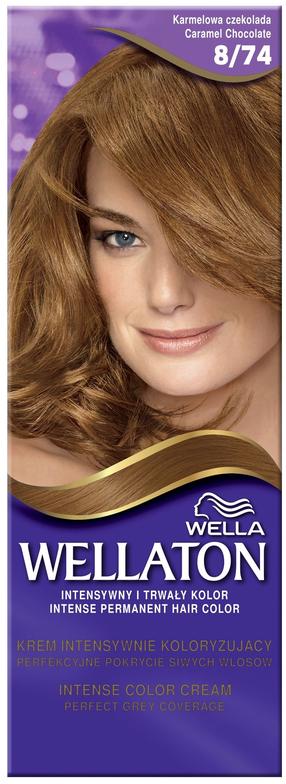 Kраска для волос Wella Wellaton Maxi Single, caramel chocolate цв., Caramel Chocolate 8/74, 110 мл