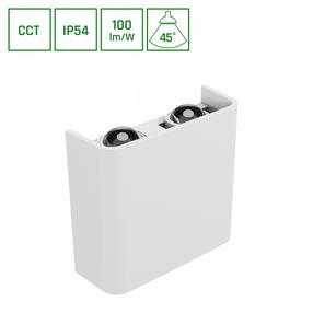 Sieninis lauko šviestuvas Spectrum Lunarix, 4W, LED, IP54, balta sp., 11 cm x 4 cm