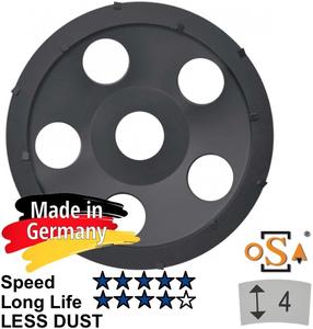Slīpēšanas disks Samedia PCD, 125 mm x 22 mm x 4 mm