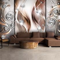 Fototapetas Artgeist Brown And Diamonds NEW011455, 245 cm x 245 cm