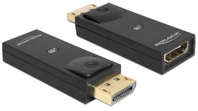 Adapteris Delock DisplayPort 1.1 / HDMI Displayport 1.1 male, HDMI 19 pin female, juoda sp.