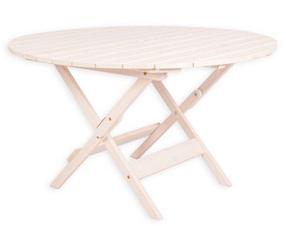 Lauko stalas Folkland Timber Canada 066, baltas, 125 cm x 125 cm x 73 cm