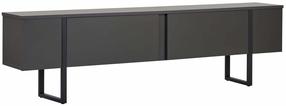 Televizoriaus spintelė Nordure Onera, antracito sp./juoda sp., 29.5 cm x 180 cm x 50.5 cm