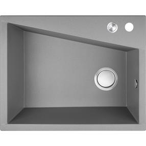 Virtuvinė plautuvė Laveo Grenada SBG_510T, Grey, granitas, 60 cm x 48 cm x 20 cm, pilka sp.