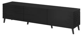 TV staliukas Cama Meble Nova, juoda sp., 186 cm x 40 cm x 48 cm