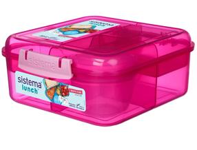 Indelis maistui Sistema Bento Cube, 1.25 l, rožinė sp.