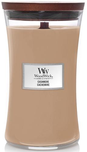 Svece, aromātiskā WoodWick Cashmere 1720903E, 120 h, 609.5 g, brūna krās.