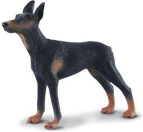 Фигурка-игрушка Collecta Doberman 88086, коричневый цв./черный цв.