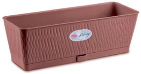 Gėlių vazonas Stefanplast Liberty, plastikinis, 50 cm x 18 cm, ruda sp.