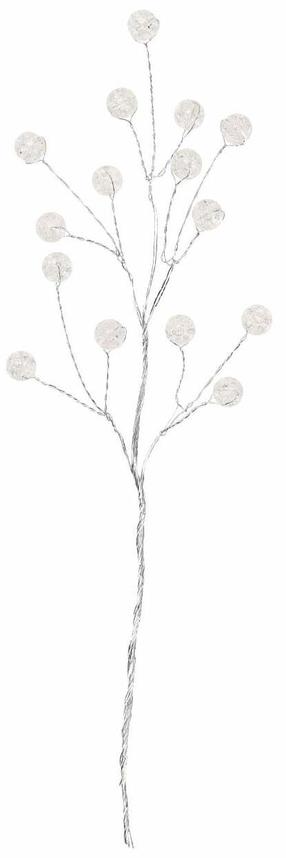 Dirbtinė šakelė Home4you Shine Square Pearls, balta sp., 16 cm