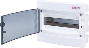 Модульная панель ETI ECM12PT, подсетевой, IP40, 12 mод., белый цв./черный цв.