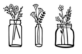 Sienos dekoracija Wallity Life In The Vases, 112 cm x 70 cm
