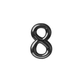 Durų numeris Okko CR 8, 5 cm, plastikas, chromo sp.