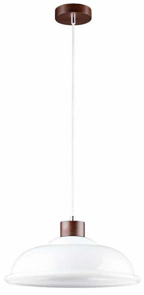 Šviestuvas kabinamas Spotlight Molde, E27, 1 x 60 W, skaidri sp./balta sp. / tamsiai ruda sp.
